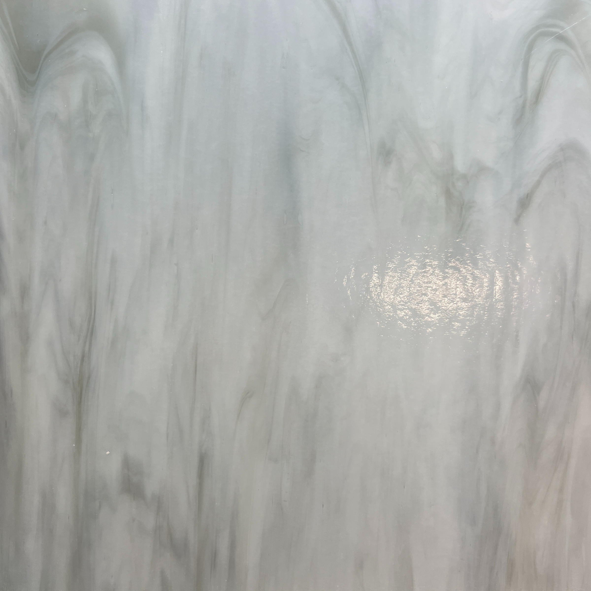 Moon Opal with Gray Wispy Stained Glass – Wissmach - 2 Sheets